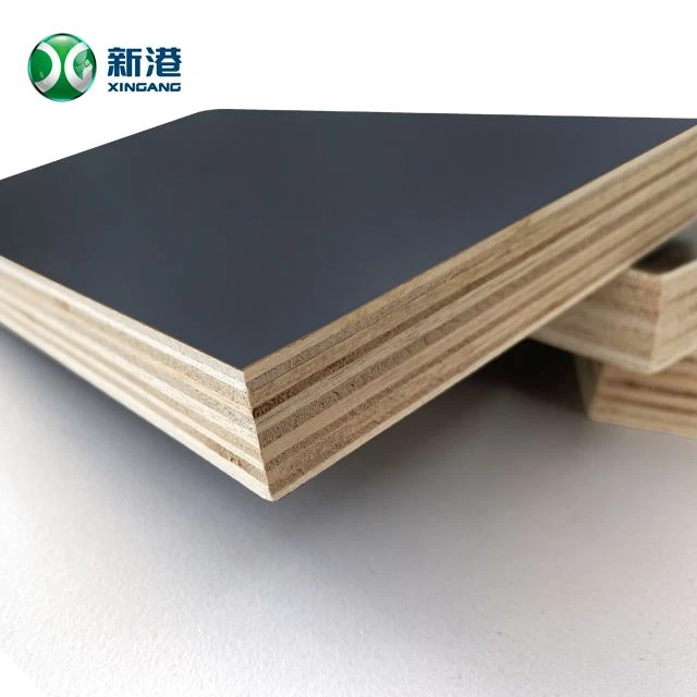 Hot Selling 18mm Poplar Core Two Time Hot Press Black Construction Shuttering Film Faced Plywood